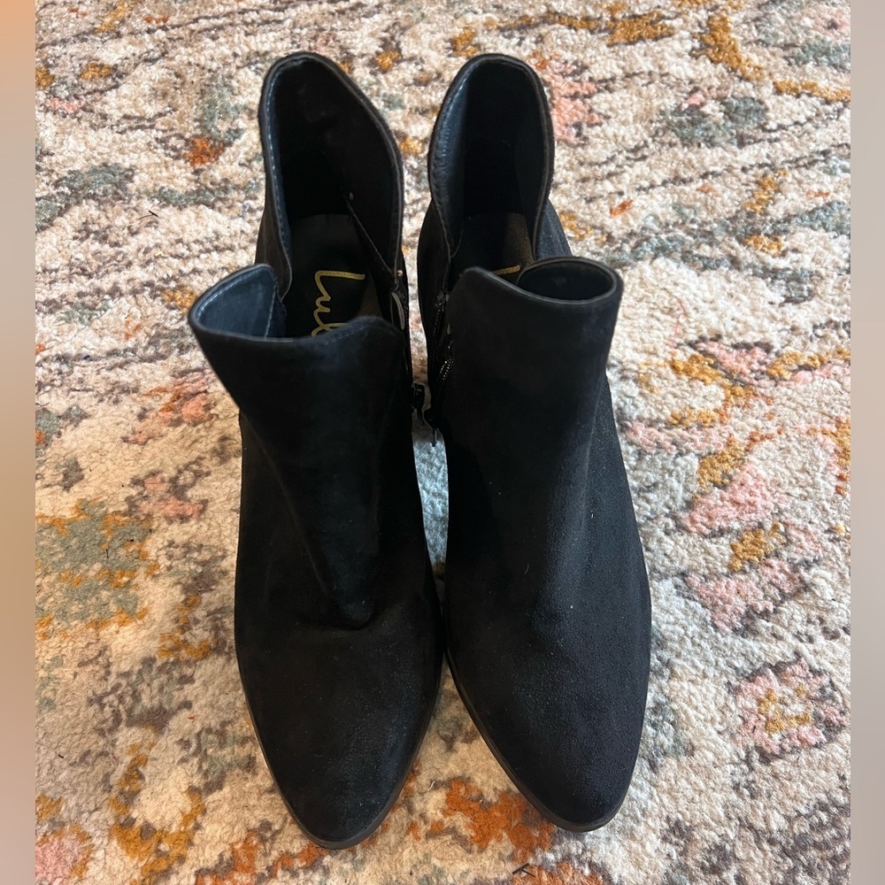 Martella Black Suede Ankle Booties - Picture 4 of 10